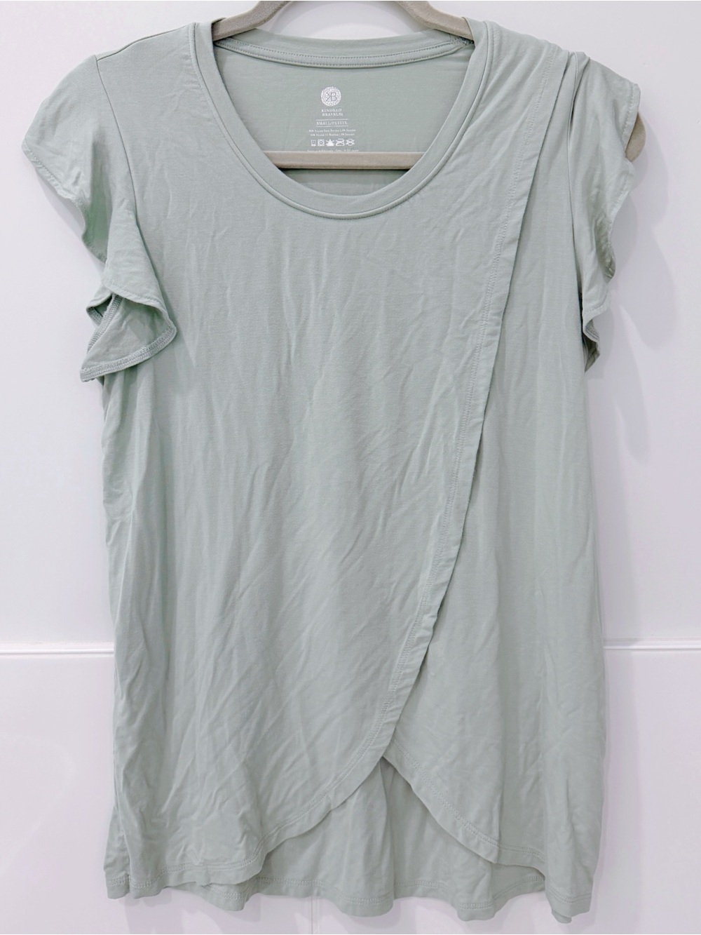 Kindred Bravely Light Sage Wrap-Front Nursing Tunic